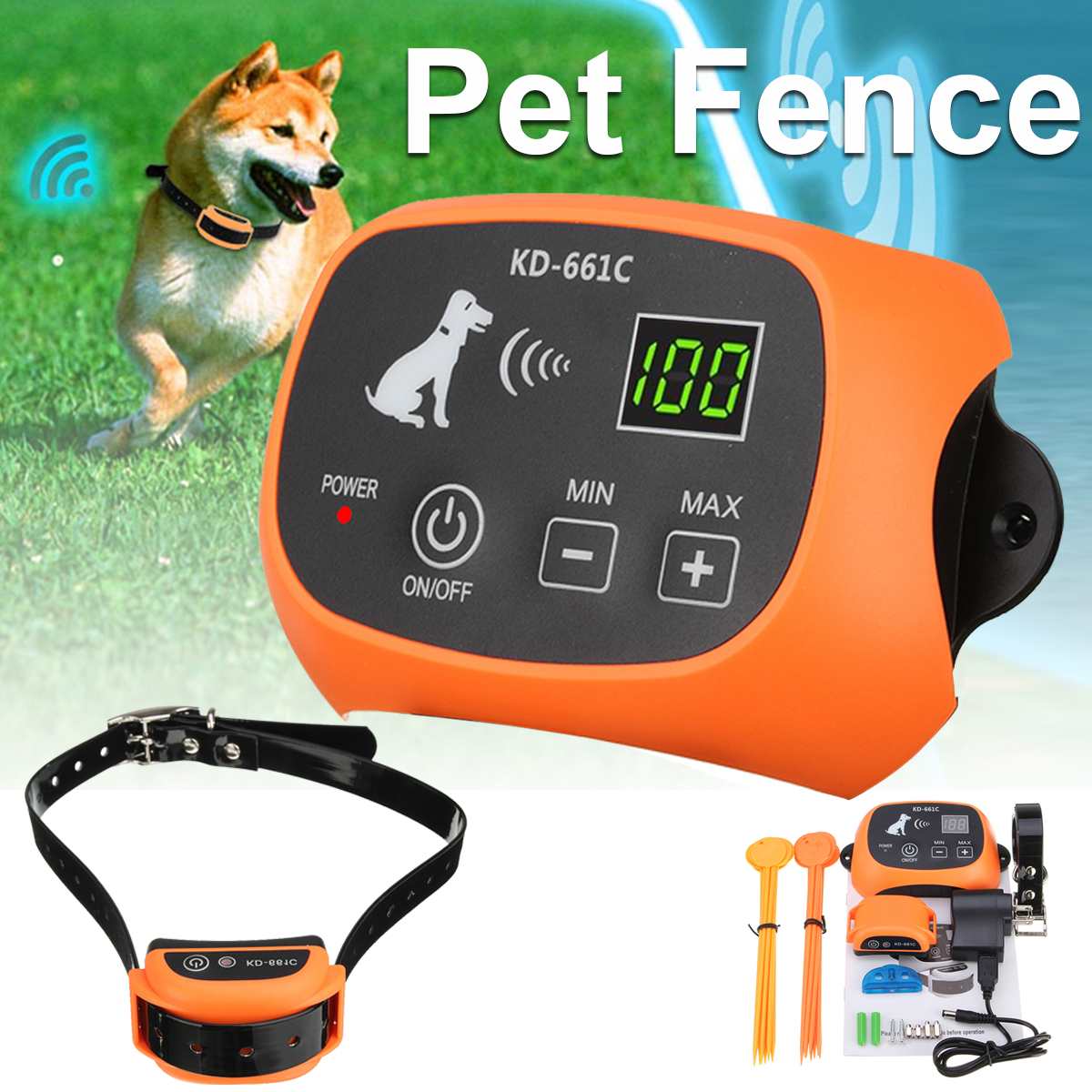 Wireless Dog Fence System – Waterproof & Adjustable Pet Containment
