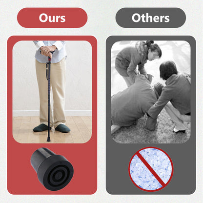 Smart Walking Stick for Seniors with LED Light, Radio & Emergency Alarm – Adjustable & Lightweight