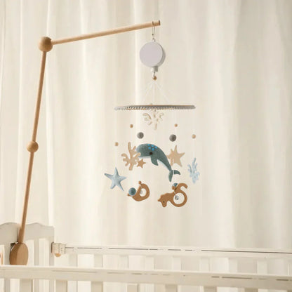 SkyWhirl –  Soothing Wooden Baby Mobile Without Battery | for Baby