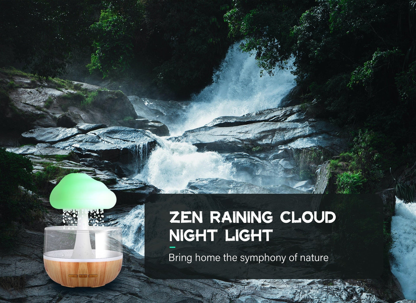 CloudMist | Zen Rain Cloud Essential Oil Diffuser & Humidifier – Aromatherapy & Ambient Lighting