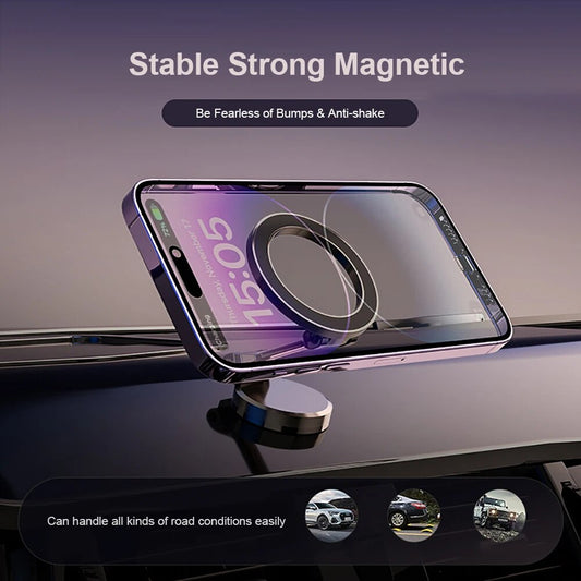 360° Foldable Magnetic Car Phone Holder – Adjustable & Secure Mount for All Smartphones