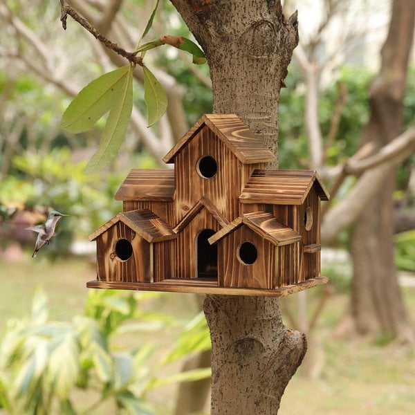 NatureNest – Stylish Handmade Wooden Birdhouse for Garden & Wildlife