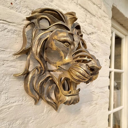 Metal Lion Head Wall Art – Bold & Elegant Metal Wall Décor for Indoors and Outdoors