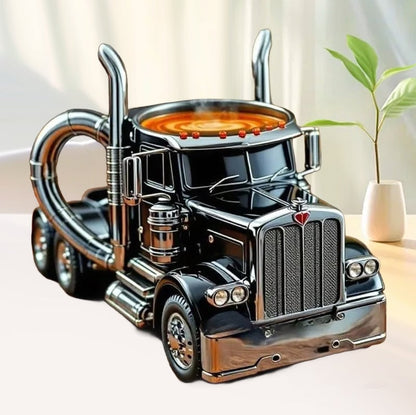 Luxury Ceramic Truck Coffee Mug – Handcrafted Driver Gift | 12–16oz in 6 Colours