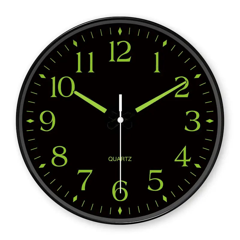 Silent Glow Wall Clock – 20.32cm Luminous Modern Wall Clock with Quartz Movement