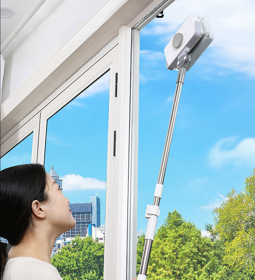 MagnaSweep – Dual-Sided Magnetic Window Cleaner with Extendable Telescopic Handle