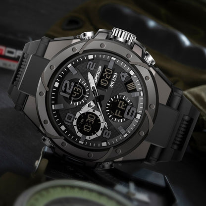 TitanGuard Military Men's Watch – Rugged Multifunctional Analog & Digital Timepiece
