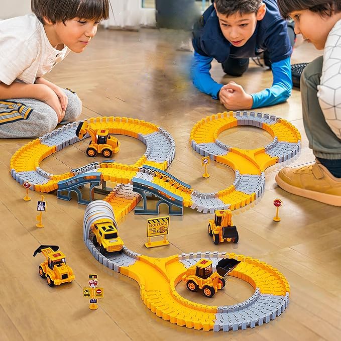 SpeedFlex Track – Flexible Glow-in-the-Dark Racing Track with LED Cars