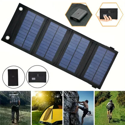 Foldable Solar Power Bank – Portable Solar Charger for Outdoor, Travel & Camping