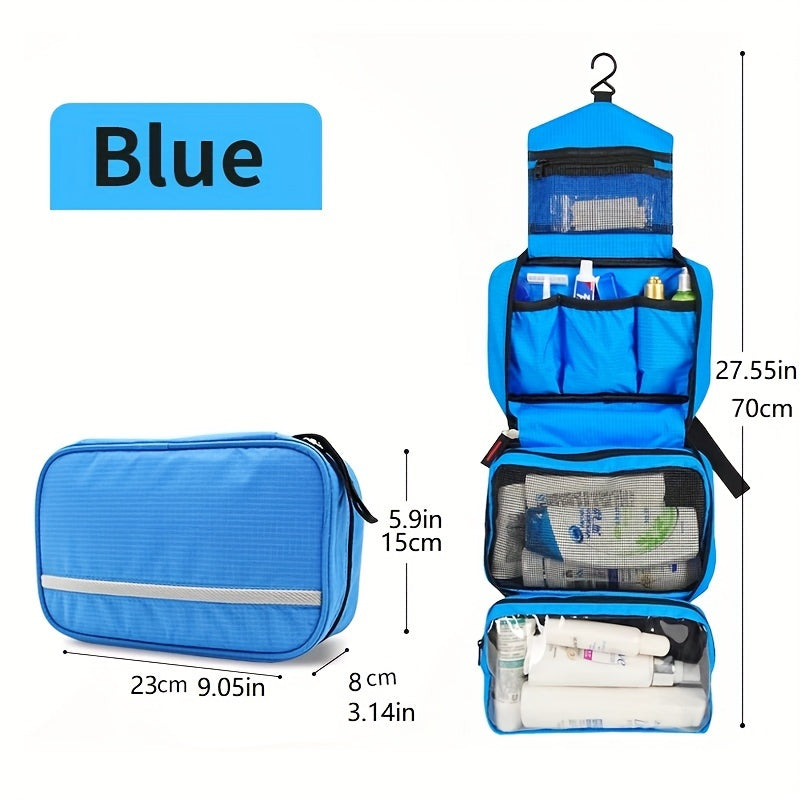 Compact Hanging Toiletry Organiser – Travel Bathroom Storage Bag