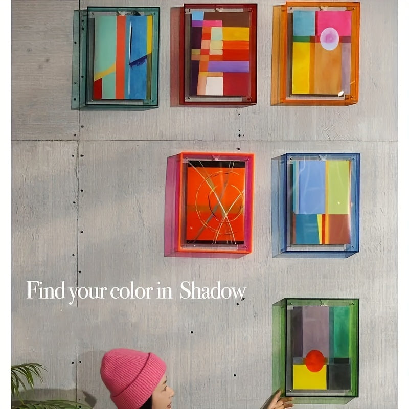 VividFrame – Colourful Transparent Photo Frame for Wall & Table Display | Modern Art-Inspired Design