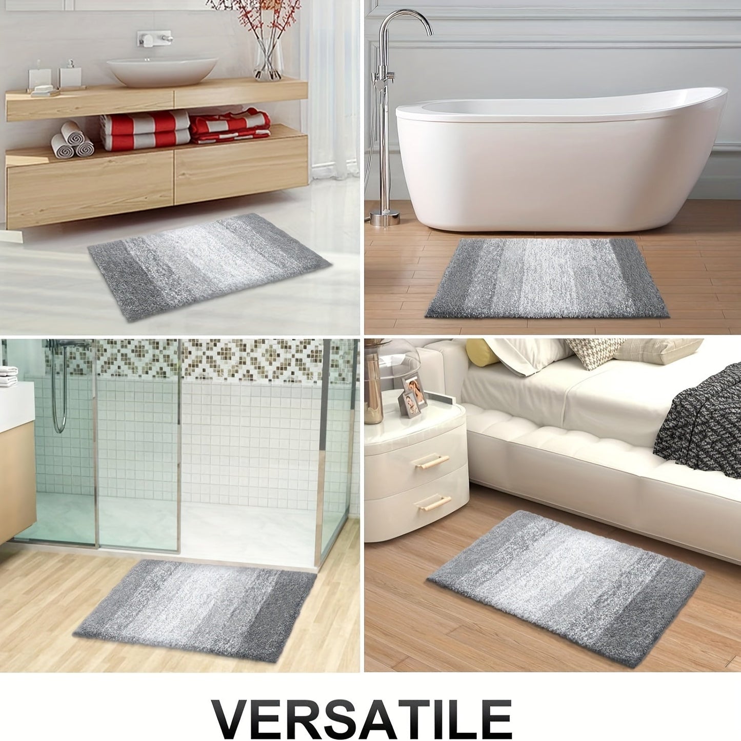 Luxury Microfibre Bath Mat – Ultra Soft, Non-Slip & Washable Comfort for Bathroom Floors