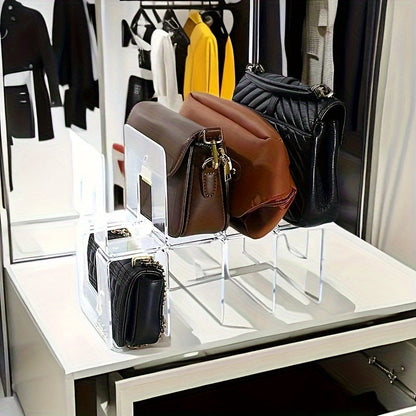 3-Tier Handbag & Accessory Storage Organiser – Durable ABS Plastic Shelf