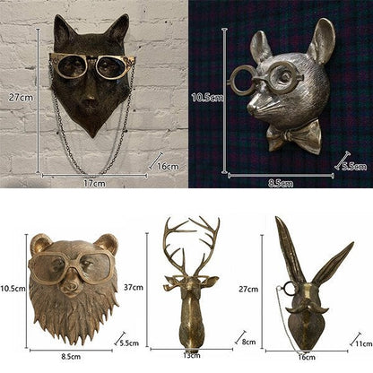 Unique Animal Head Wall Decor – Stylish & Playful Home Accent