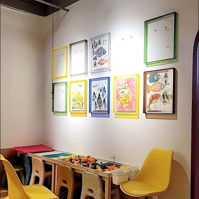 VividFrame – Colourful Transparent Photo Frame for Wall & Table Display | Modern Art-Inspired Design