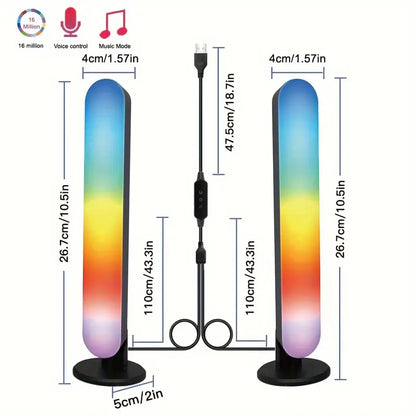 Smart RGBIC LED Light Bar Set – Sync Lights with Music for TV, Gaming & Ambience