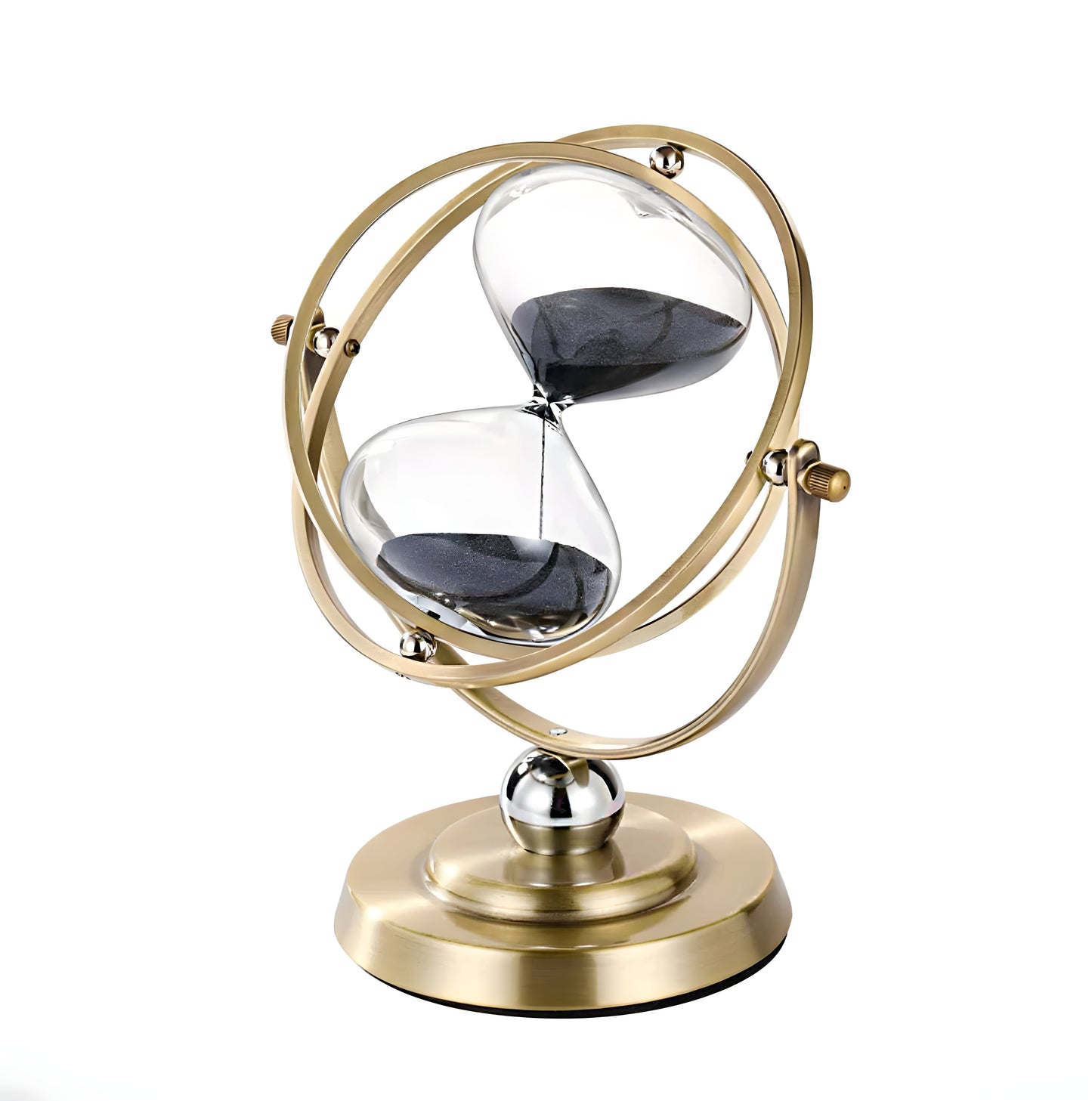 GracefulTime Clock – Luxury Hourglass with Elegant Gold Frame & Timeless Design