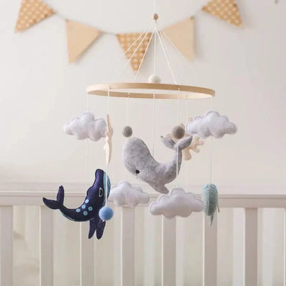 SkyWhirl –  Soothing Wooden Baby Mobile Without Battery | for Baby