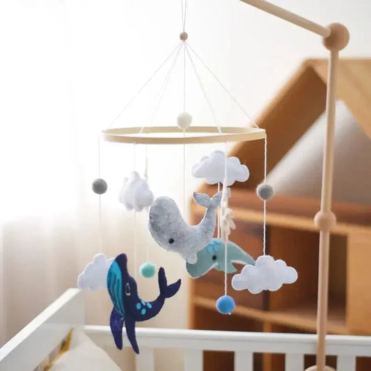 SkyWhirl –  Soothing Wooden Baby Mobile Without Battery | for Baby