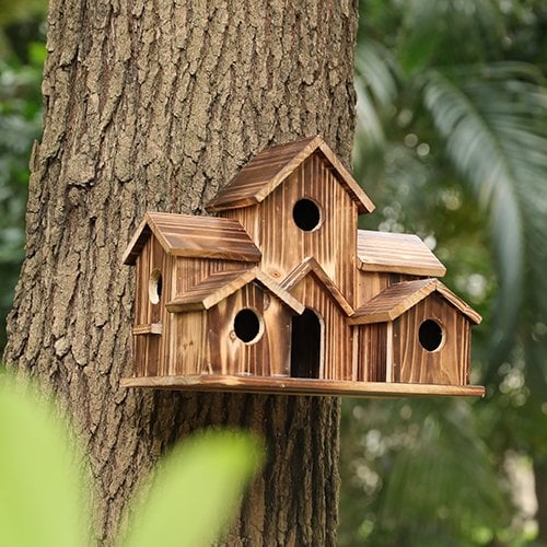 NatureNest – Stylish Handmade Wooden Birdhouse for Garden & Wildlife