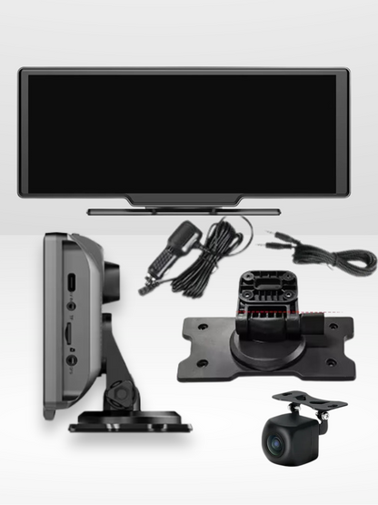 Wireless CarPlay Screen with Built-in 4K Dashcam & Optional Rear Camera – 10.26" IPS Display
