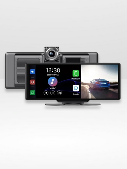Wireless CarPlay Screen with Built-in 4K Dashcam & Optional Rear Camera – 10.26" IPS Display