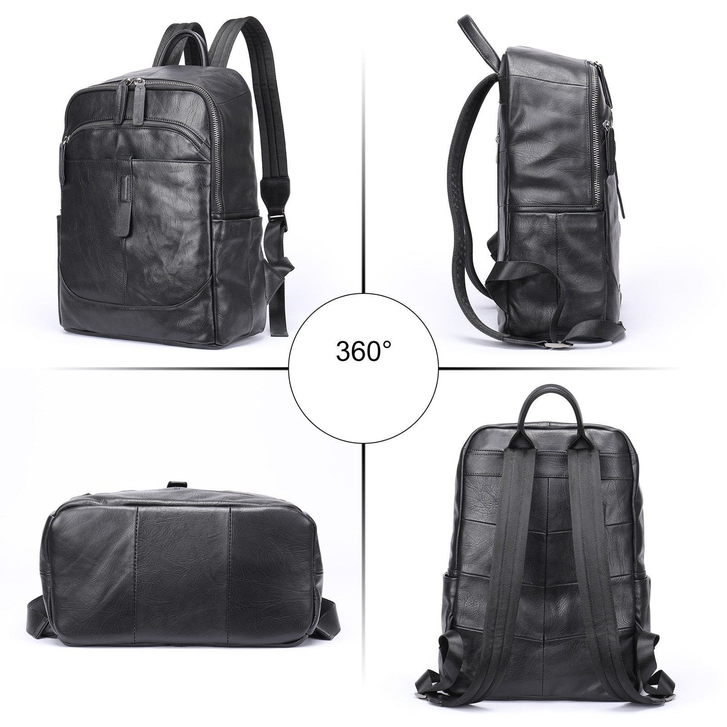 Prestige Voyager Leather Backpack – Fits Laptops Up to 15.6 Inches