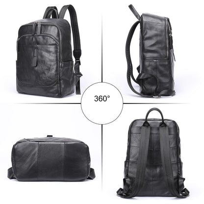 Prestige Voyager Leather Backpack – Fits Laptops Up to 15.6 Inches
