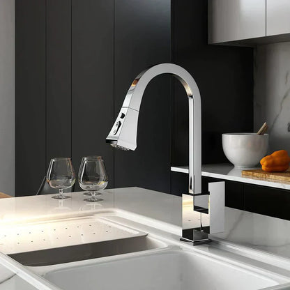 Modern Pull-Out Kitchen Tap – Stylish & Flexible Stainless Steel Mixer Faucet