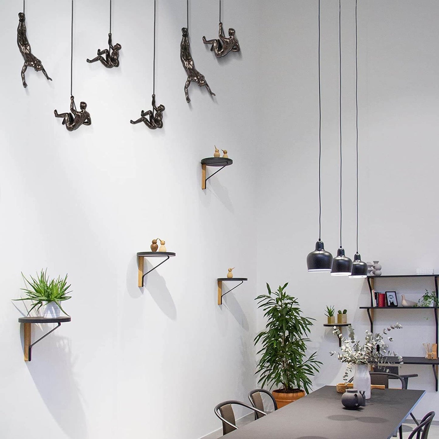 Rock Climbing Wall Sculpture | Unique Decorative Art Piece