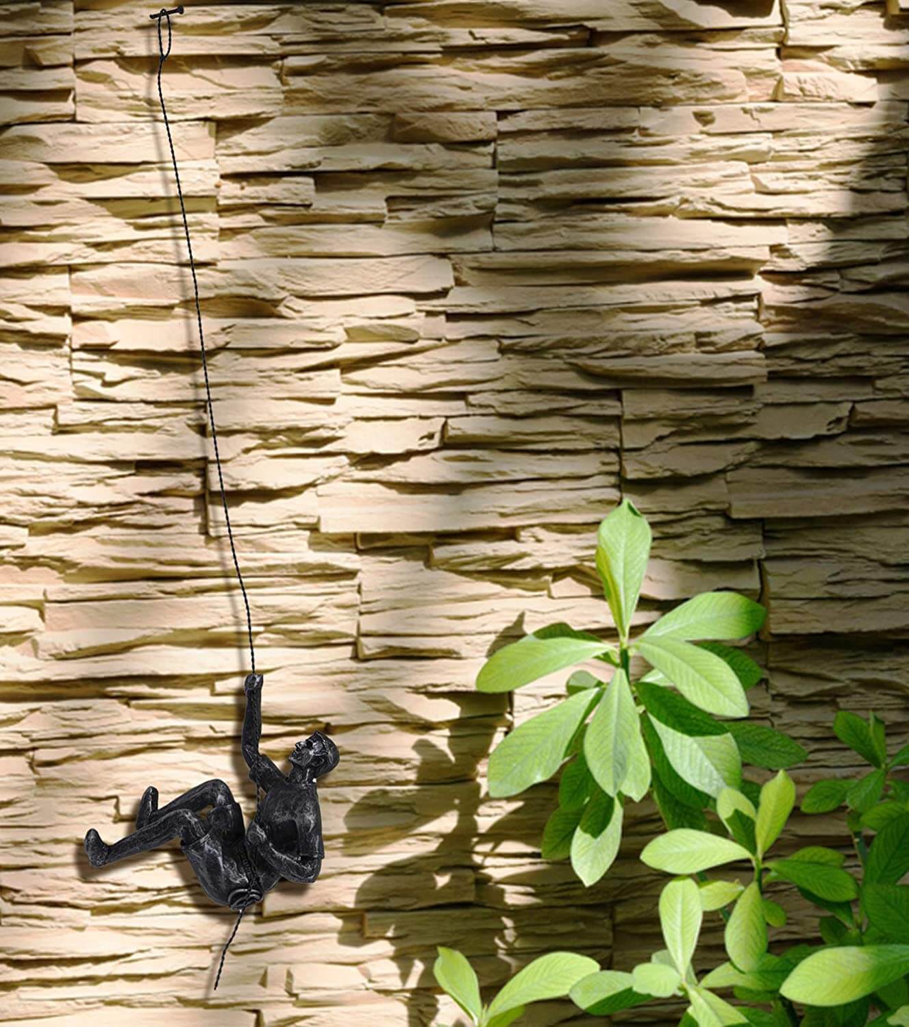 Rock Climbing Wall Sculpture | Unique Decorative Art Piece