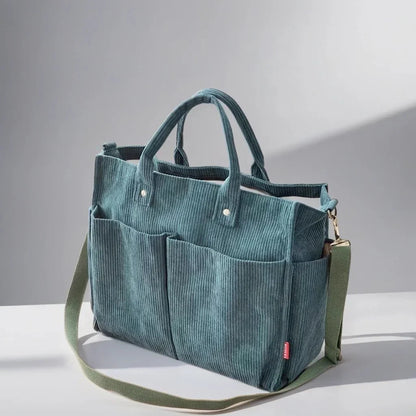 CordoTote – Classic Corduroy Shoulder Bag for Everyday Use