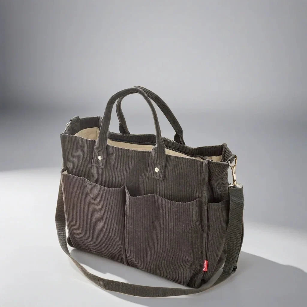 CordoTote – Classic Corduroy Shoulder Bag for Everyday Use