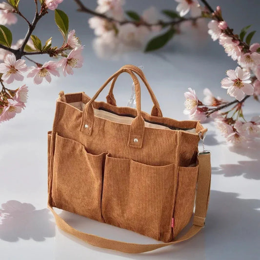 CordoTote – Classic Corduroy Shoulder Bag for Everyday Use