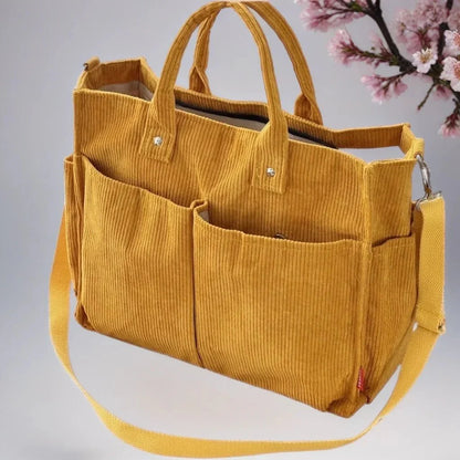 CordoTote – Classic Corduroy Shoulder Bag for Everyday Use