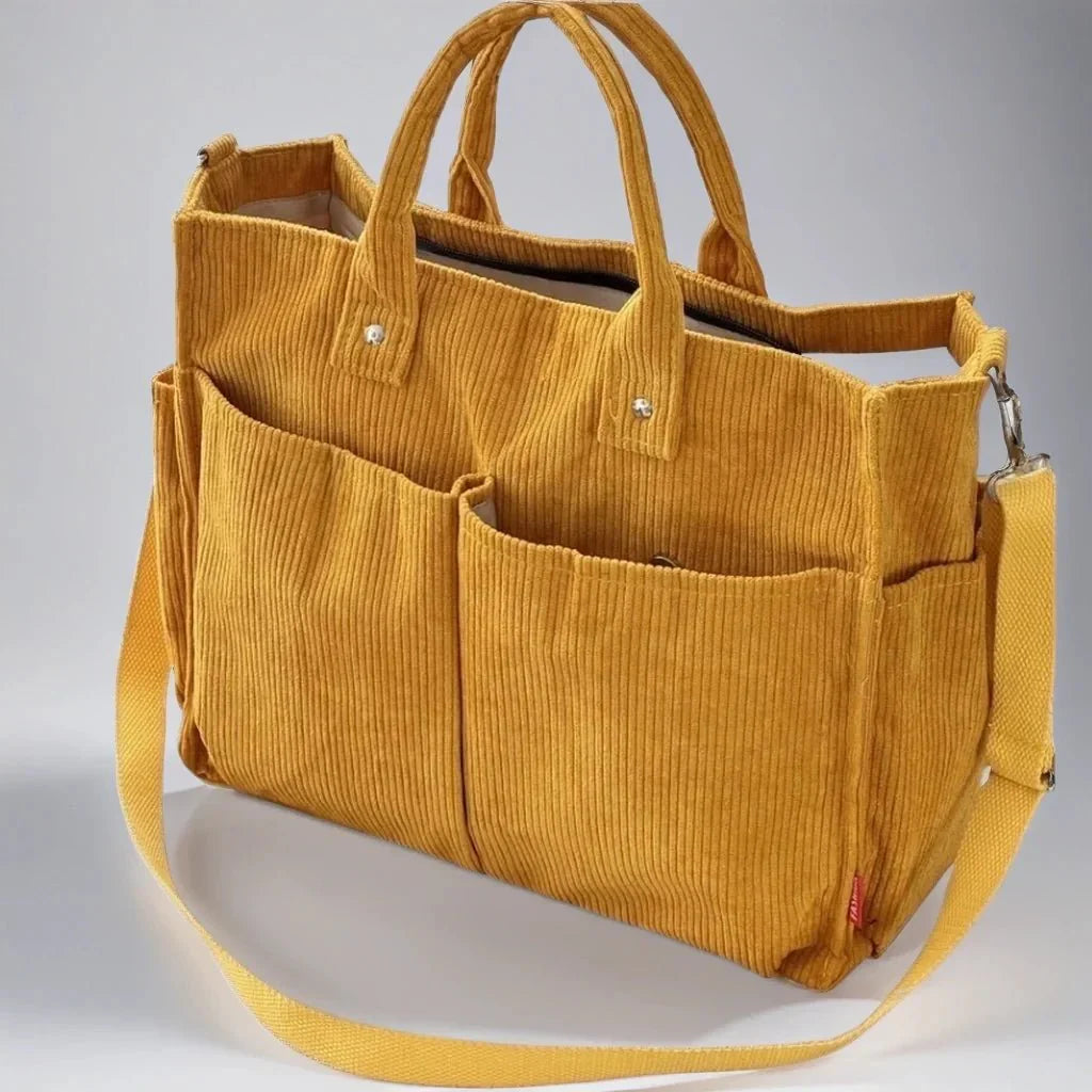 CordoTote – Classic Corduroy Shoulder Bag for Everyday Use