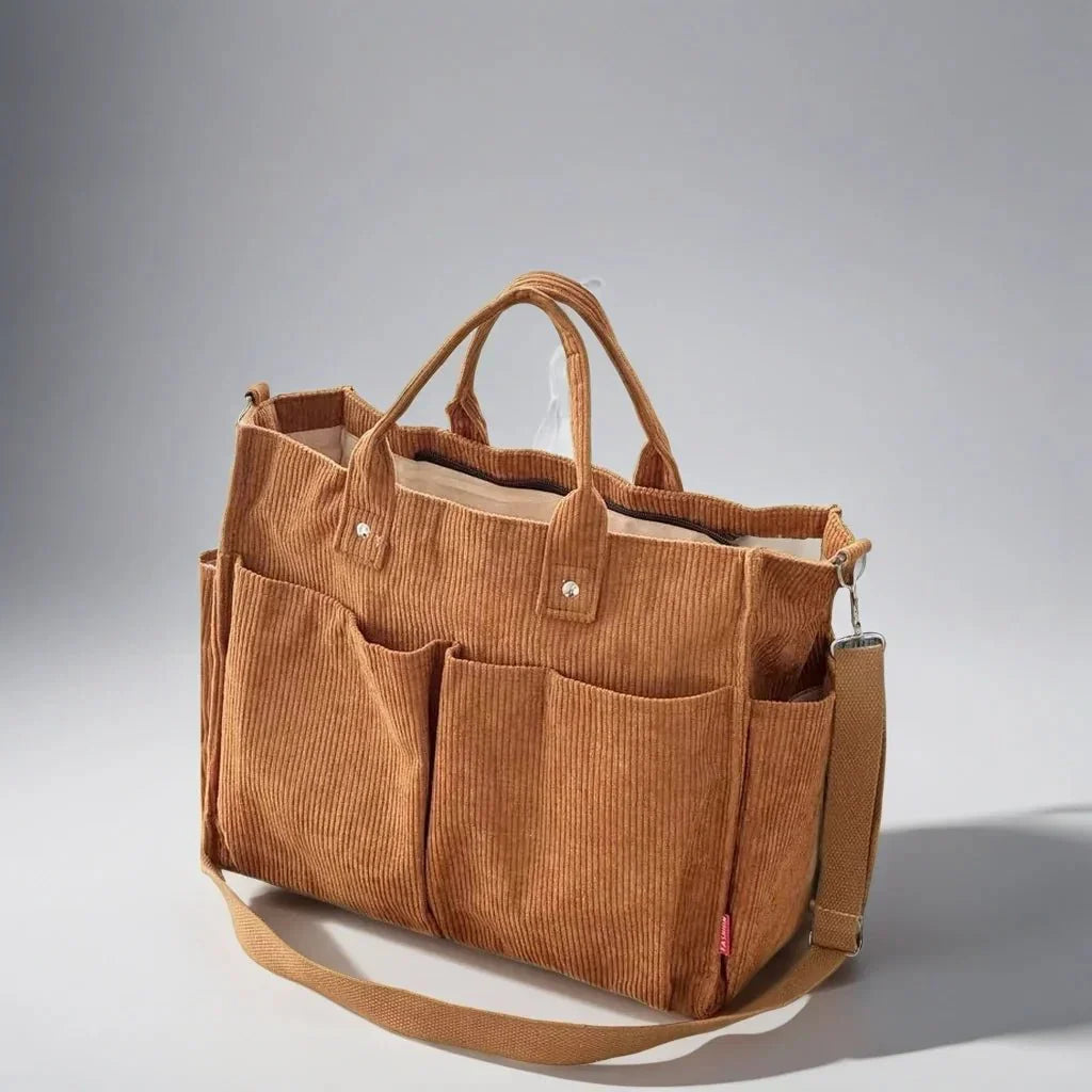 CordoTote – Classic Corduroy Shoulder Bag for Everyday Use
