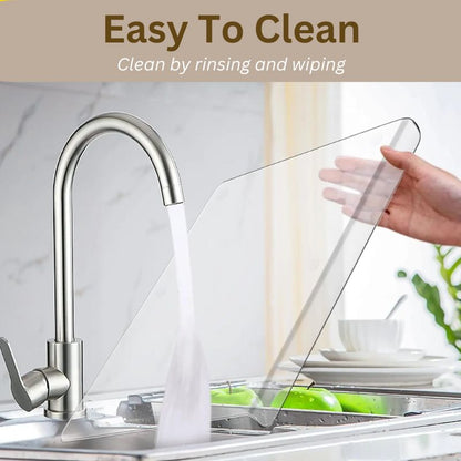 Clear Cutting Board with Counter Lip | Transparent Acrylic Kitchen Board