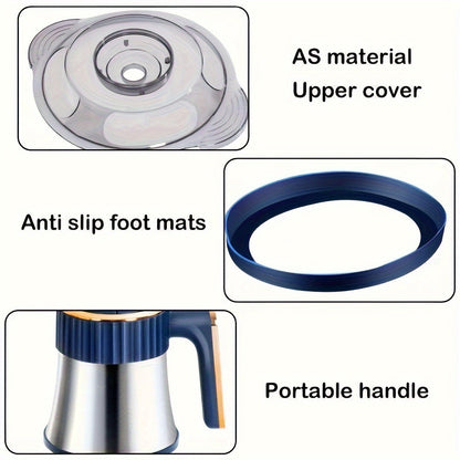 Stainless Steel Food Processor – Powerful Meat Grinder & Vegetable Chopper (5L, 5000 RPM)