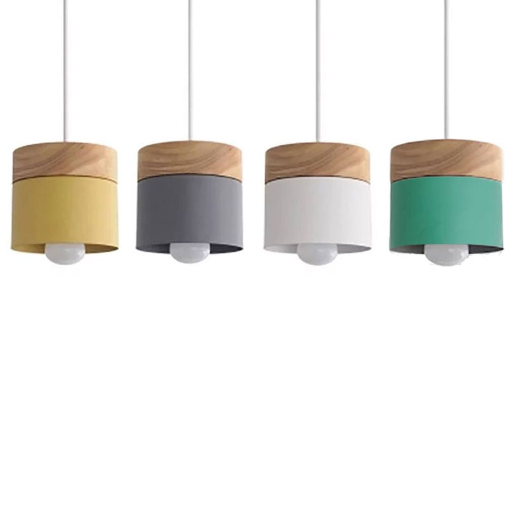 Modern Wooden Pendant Light – Adjustable Height Hanging Lamp for Living Room, Bedroom & Kitchen