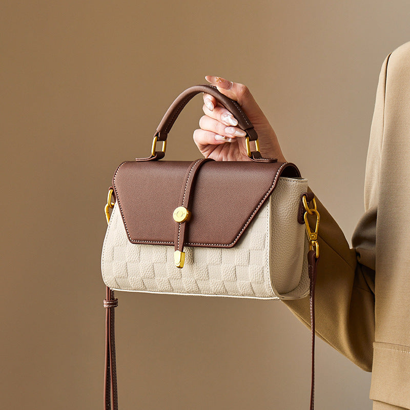 Luxury Genuine Leather Shoulder Bag – Elegant Crossbody Handbag