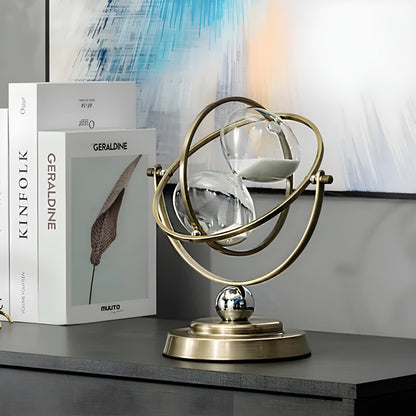 GracefulTime Clock – Luxury Hourglass with Elegant Gold Frame & Timeless Design
