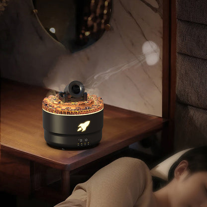 MistLava | Cannon Humidifier & Aroma Diffuser with Water Mist, Lava Effect & Night Light