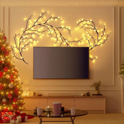 Bendable Willow Branch LED Lamp – 72/96 LEDs with 8 Light Modes | USB Powered Decorative Tree Light