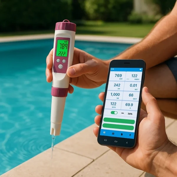 Digital 7-in-1 Smart Water Quality Tester with Mobile App Connectivity