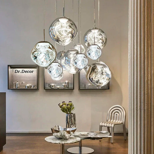 NordicGlow – Elegant Glass Pendant Light | Modern Scandinavian Ceiling Lamp