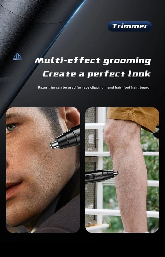 Rechargeable Nose & Ear Hair Trimmer for Men and Women – Pain-Free Precision Grooming Tool