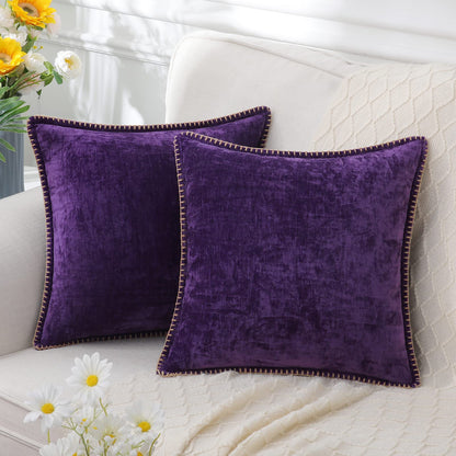 Chenille Texture Plush Cushion Cover – Soft & Luxurious Decorative Pillowcase