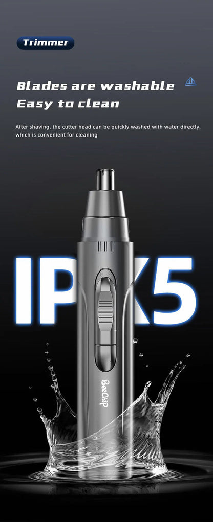 Rechargeable Nose & Ear Hair Trimmer for Men and Women – Pain-Free Precision Grooming Tool