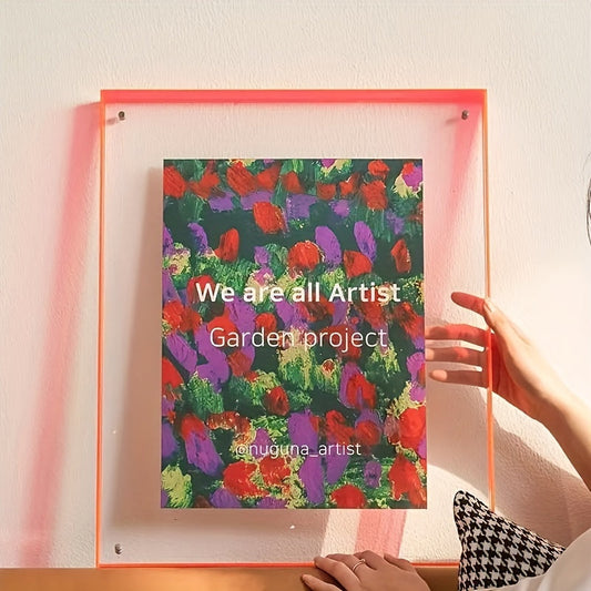 VividFrame – Colourful Transparent Photo Frame for Wall & Table Display | Modern Art-Inspired Design